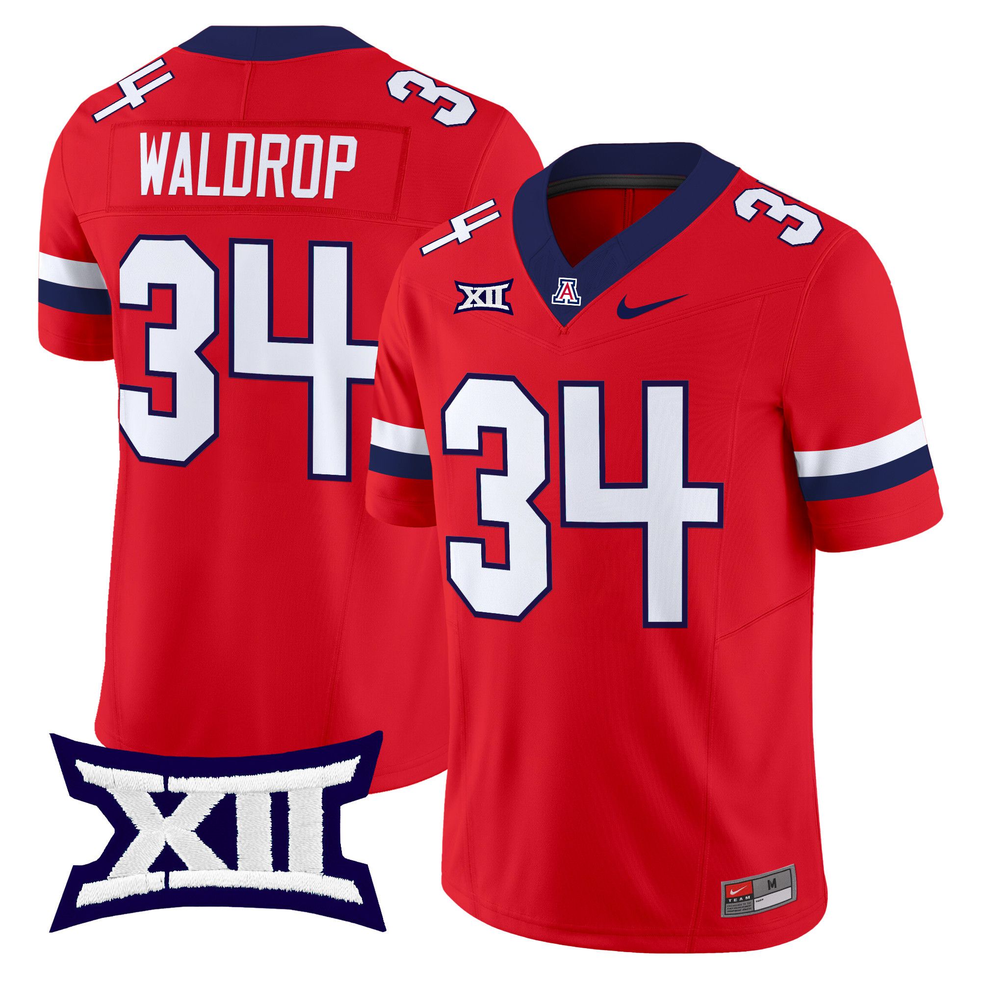 Men Arizona Wildcats #34 Waldrop Red Nike 2024 Vapor Limited NCAA Jersey style 1